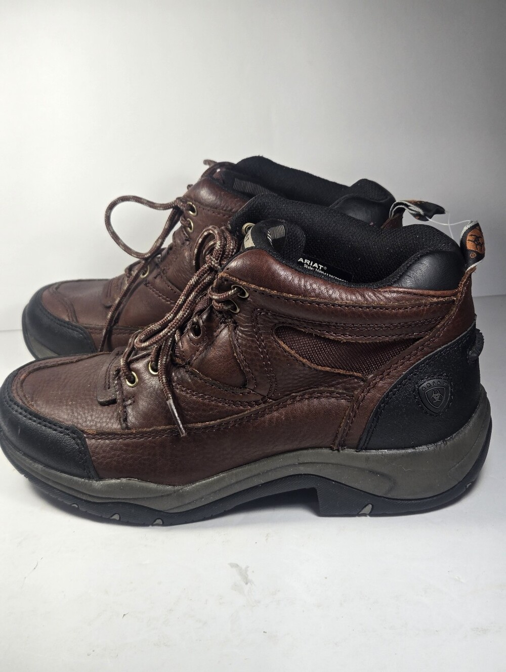 Ariat Womens Terrain Hiking Boots Cordovan Brown Leather Size 8.5 ATS Technology